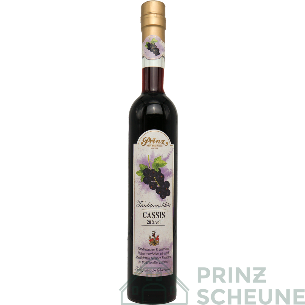 [5.07.00.50] Cassis Likör 20% Vol (0,5 Liter)