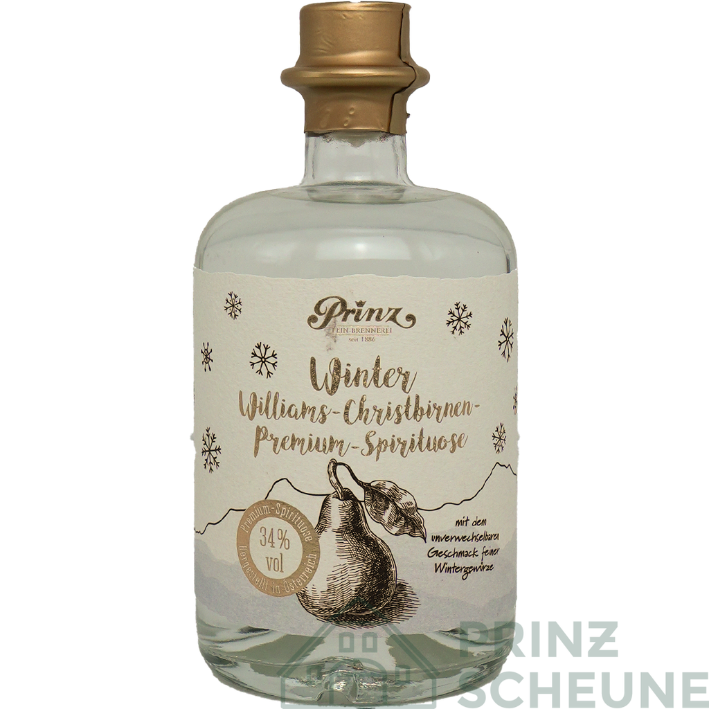 [11.20.00.50] Winter Williams-Christbirnen Schnaps 34% Vol (0,5 Liter)