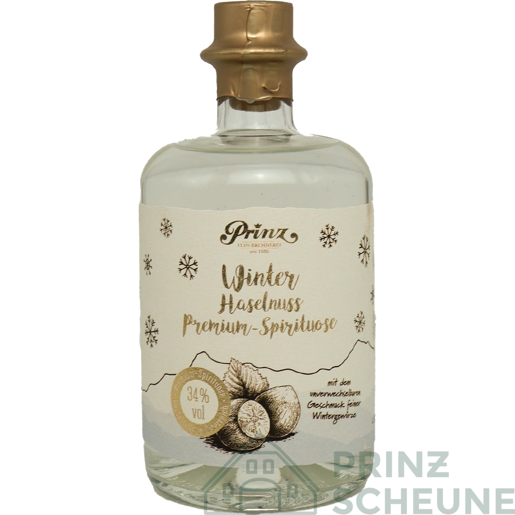 [11.21.00.50] Winter Haselnuss Schnaps 34% Vol (0,5 Liter)