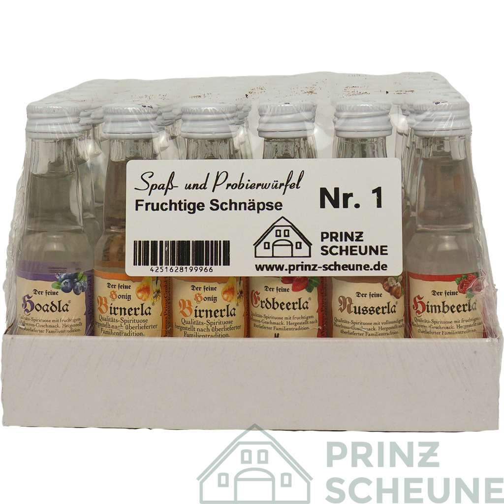 Würfel Nr. 1 Fruchtige Schnäpse 34% gemischt