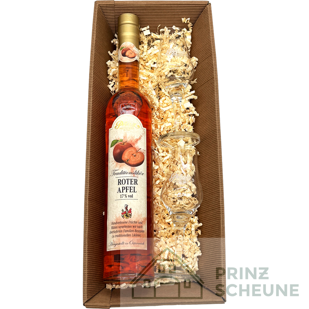 Prinz Scheune Geschenk Nr. 14.5 "Roter Apfel Likör - Box"
