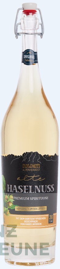 [64.05.01.00] Dolomiti Alte Haselnuss 36% Vol (1,0 Liter)