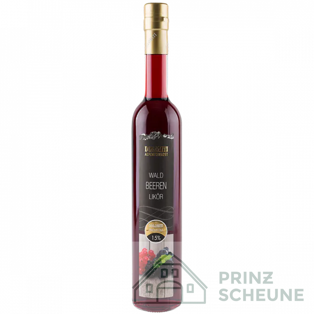 [61.08.00.50] Dolomiti Waldbeer Likör 0,5 Liter 16 % Vol (0,5 Liter)