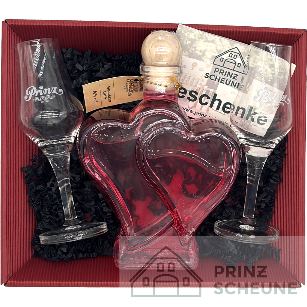 Prinz Scheune Geschenk Nr. 17.1 "Rhabarber Doppelherz-Box"