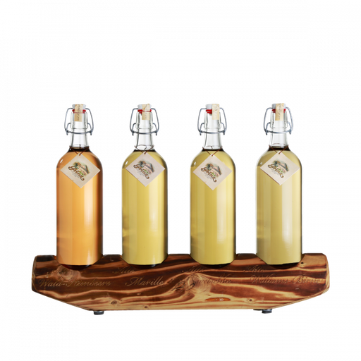 [21.26.00.05] Holzständer Rustikal 5er für 1 Ltr. Fl. 