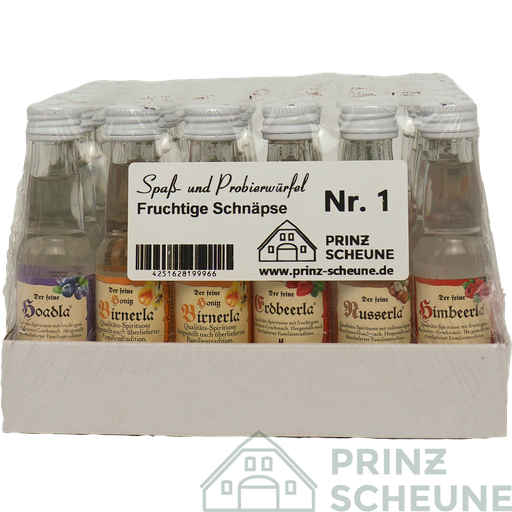 [15.01.00.72] Würfel Nr. 1 Fruchtige Schnäpse 34% gemischt