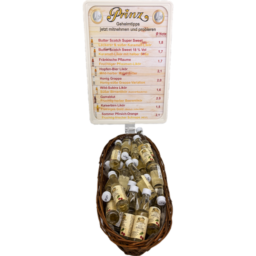 [80.00.25.01] Tasting-Korb mit Plakatrahmen A4